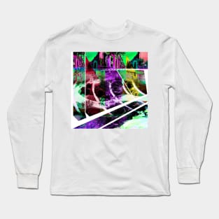 mazatlan urban street art collage in ecopop colors Long Sleeve T-Shirt